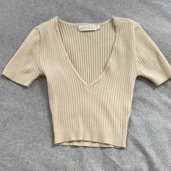 Meshki Knit Crop Top, Size XS - Picture 9 of 9